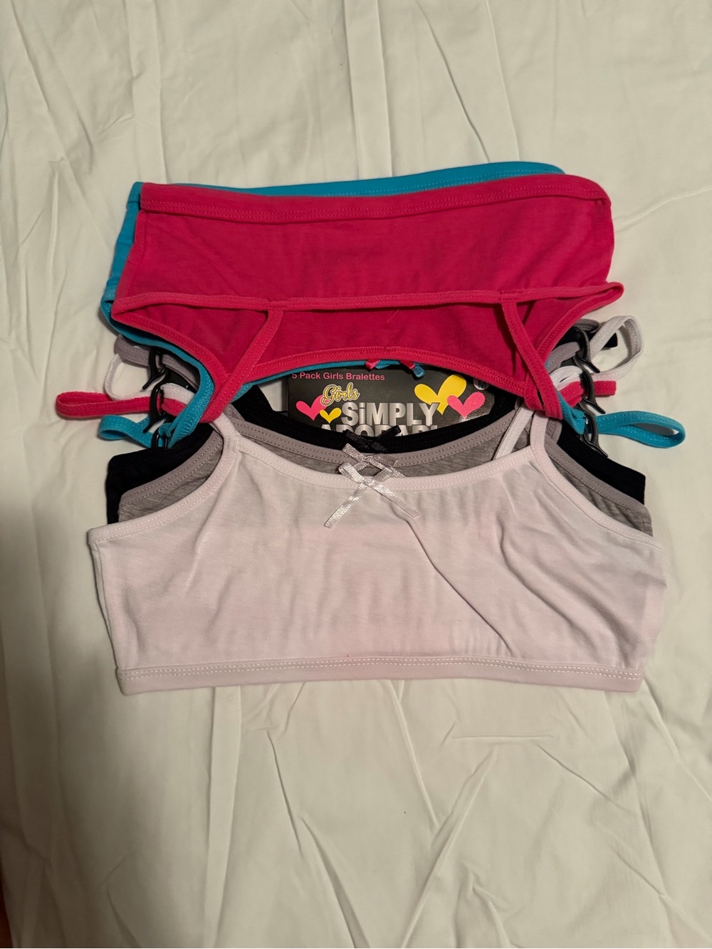 Simply Adorable Girls Bralette Bundle 5-Pack Size medium NWT - Picture 3 of 5